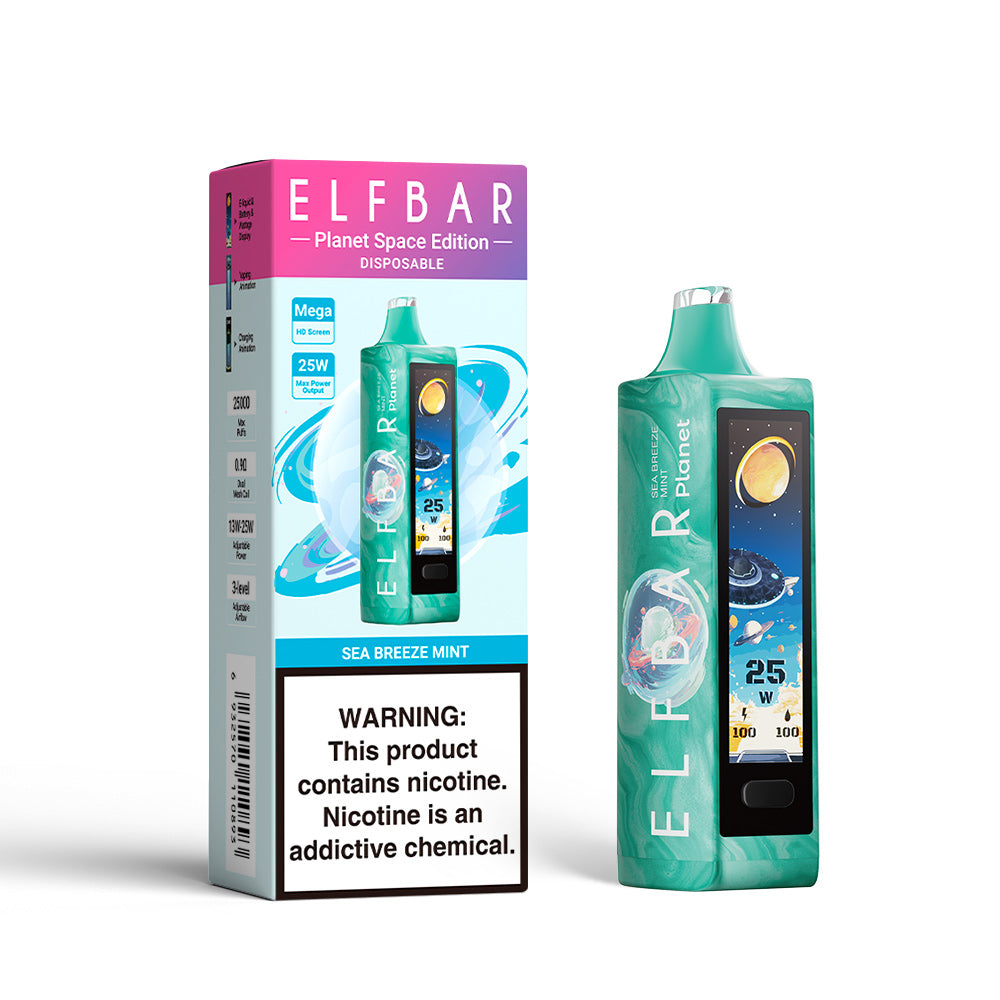 ELF BAR PLANET 25000 SEA BREEZE MINT 5% Újratölthető