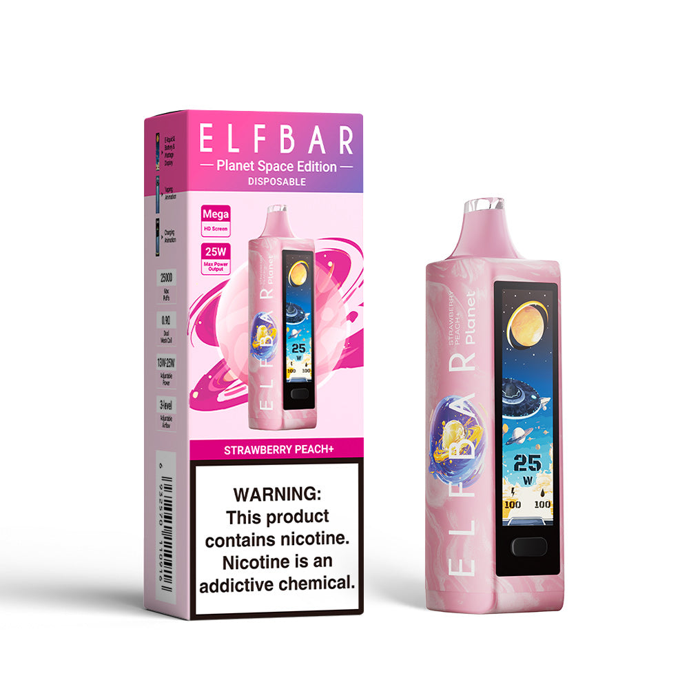 ELF BAR PLANET 25000 STRAWBERRY PEACH 5% Újratölthető