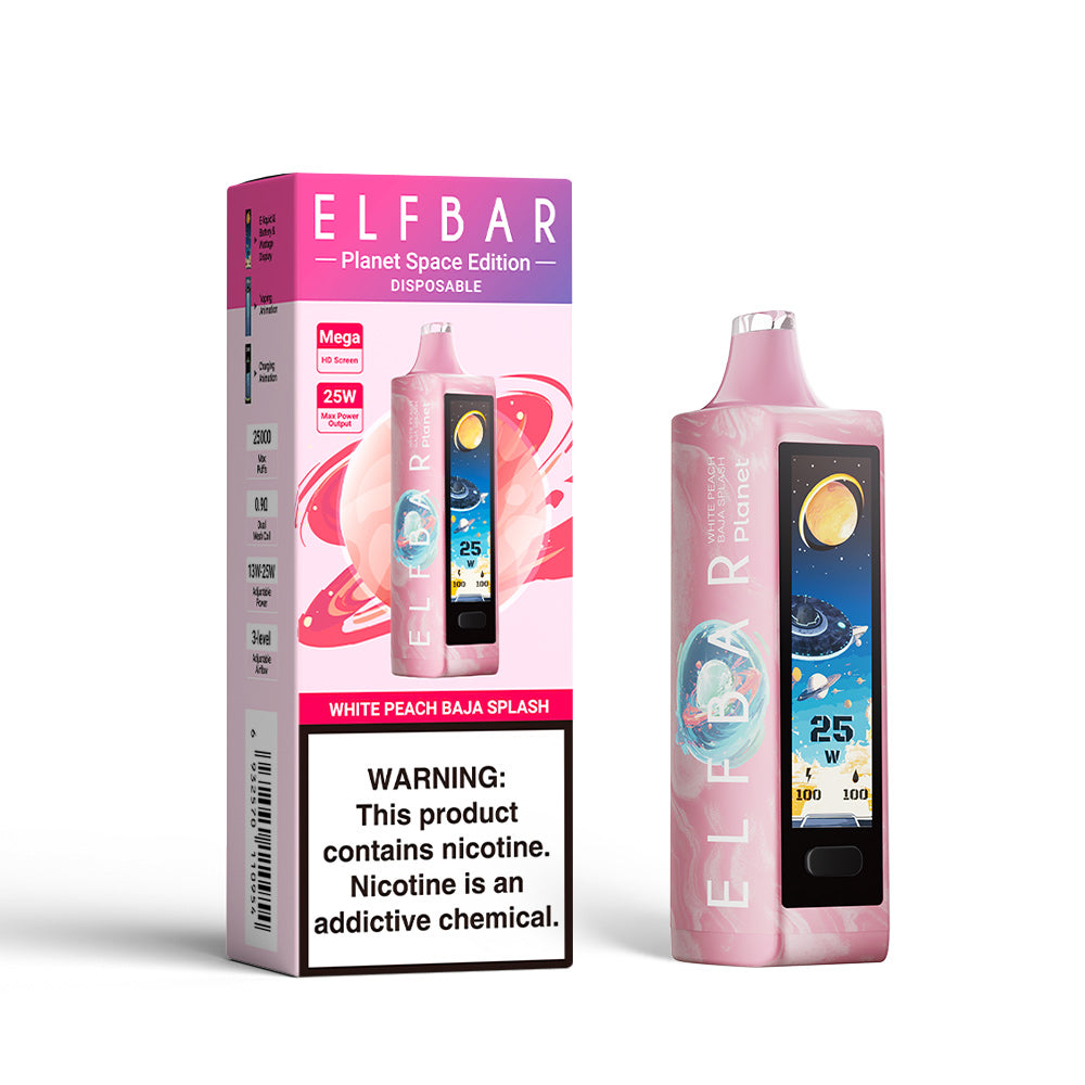 ELF BAR PLANET 25000 WHITE PEACH BAJA SPLASH 5% Újratölthető