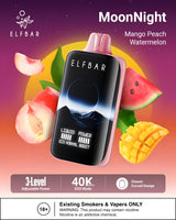 ELF BAR MOON NIGHT 40000 MANGO PEACH WATERMELON 5% RECHARGEABLE
