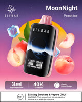 ELF BAR MOON NIGHT 40000 PEACH ICE 5% RECHARGEABLE